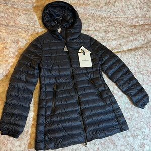 Moncler Ments Long Down Jacket (NAVY)
